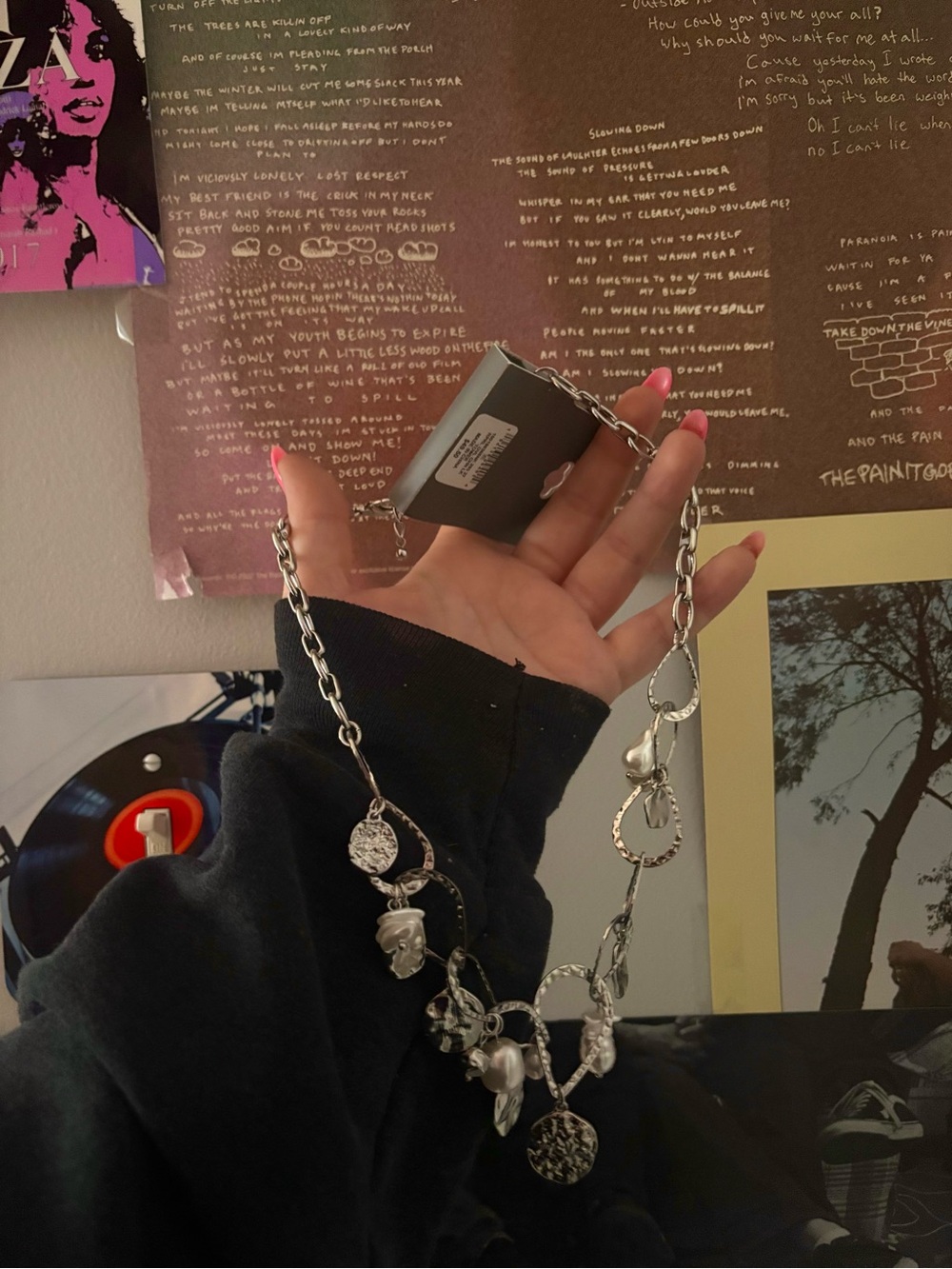 nwt silver statement necklace